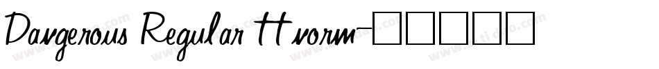 Dangerous Regular ttnorm字体转换